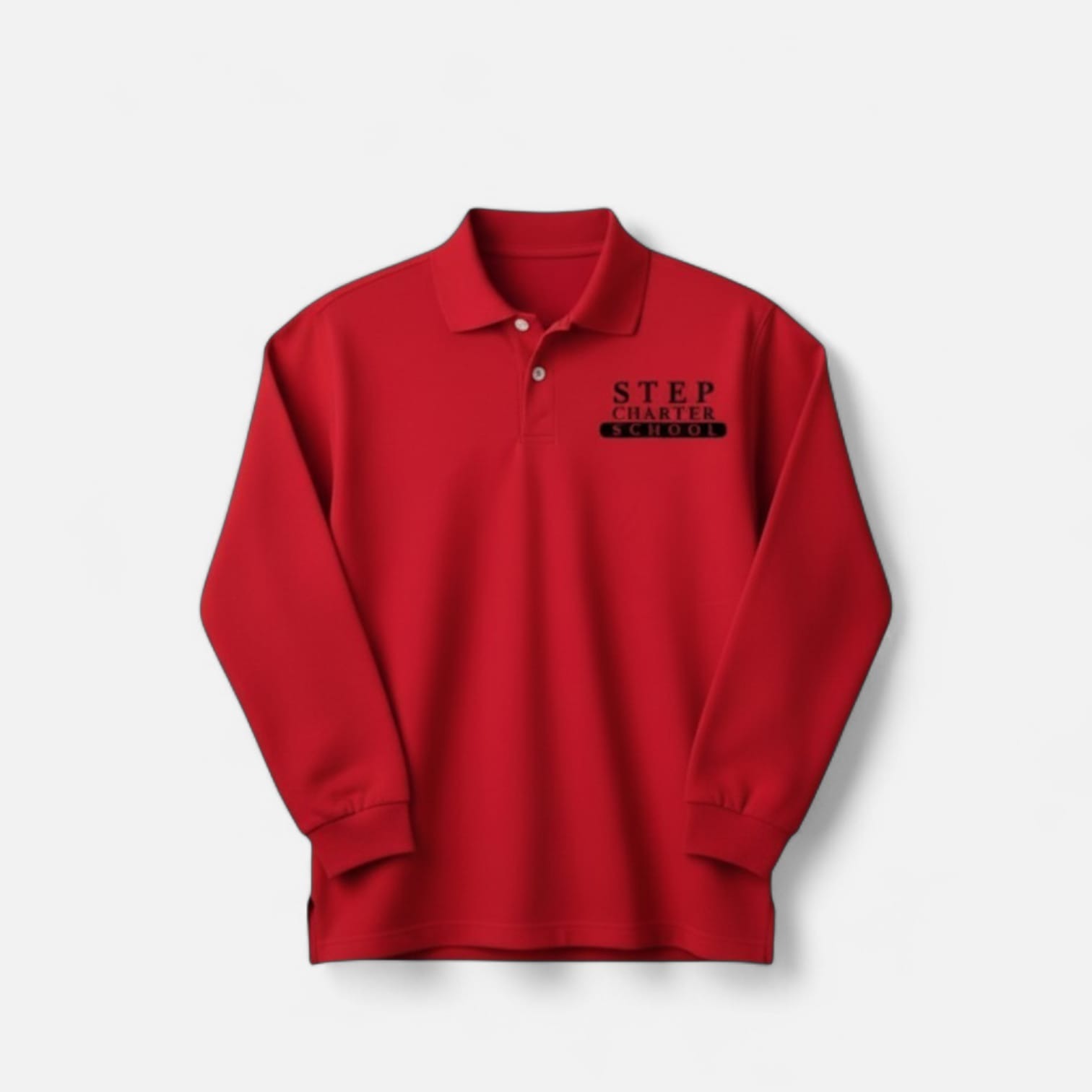 long sleeve polo shirts (red)